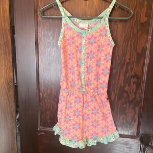 Matilda Jane Pink and Green Floral Playsuit